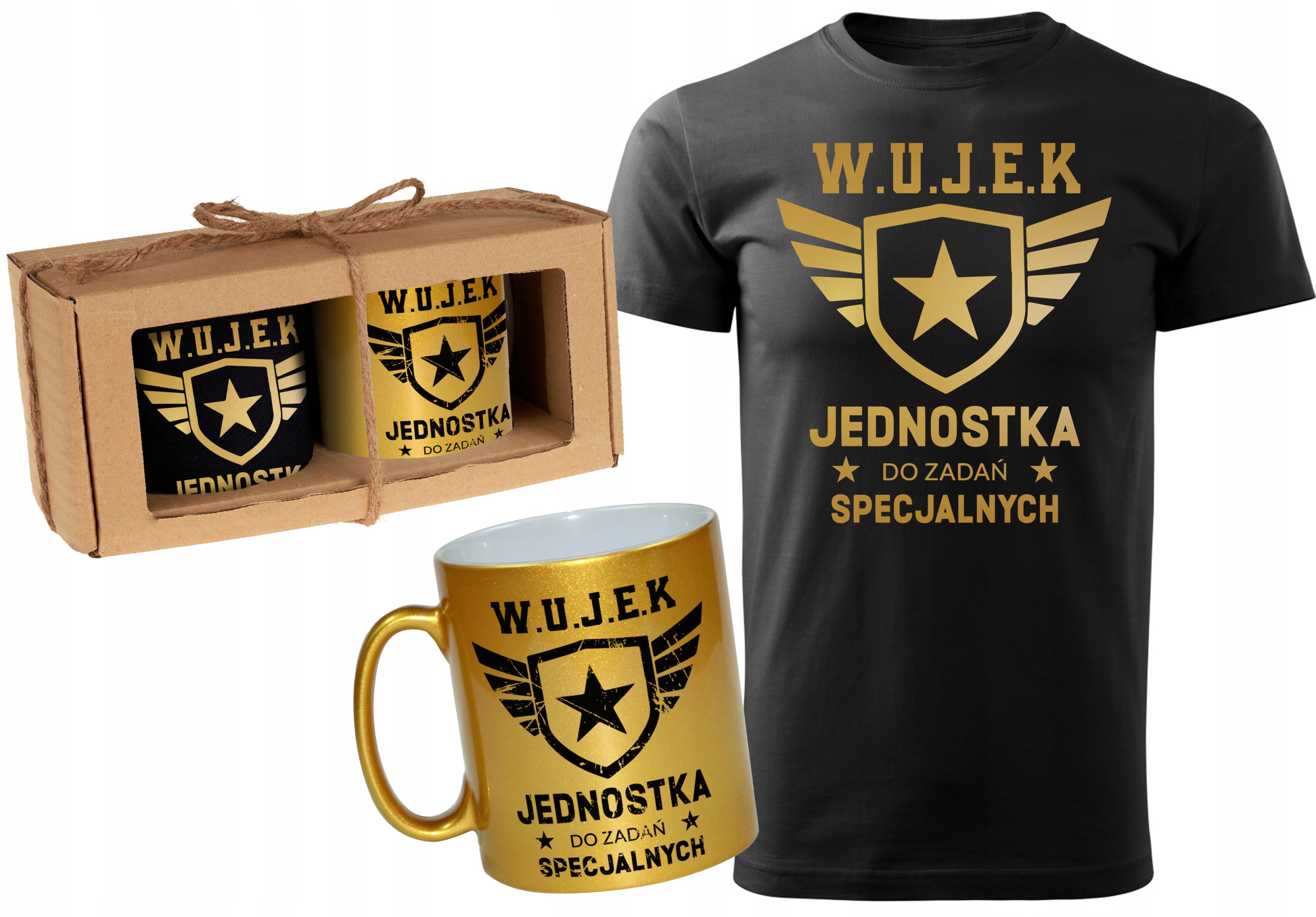 

Zestaw Koszulka Kubek Wujka Złota Jednostka Z1