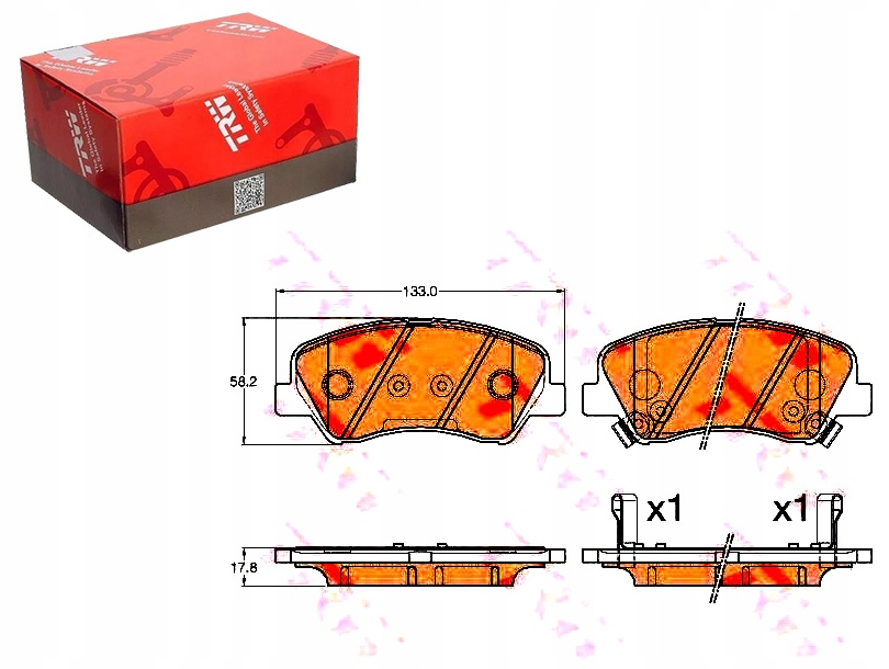 Brzdové Destičky Kia Přední Rio 11- Accent 10- Trw Asistent Kolize #34
