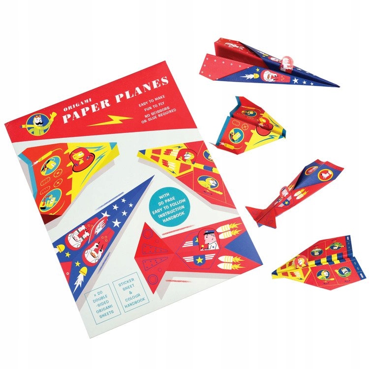 

Papier do origami i naklejki zestaw samoloty