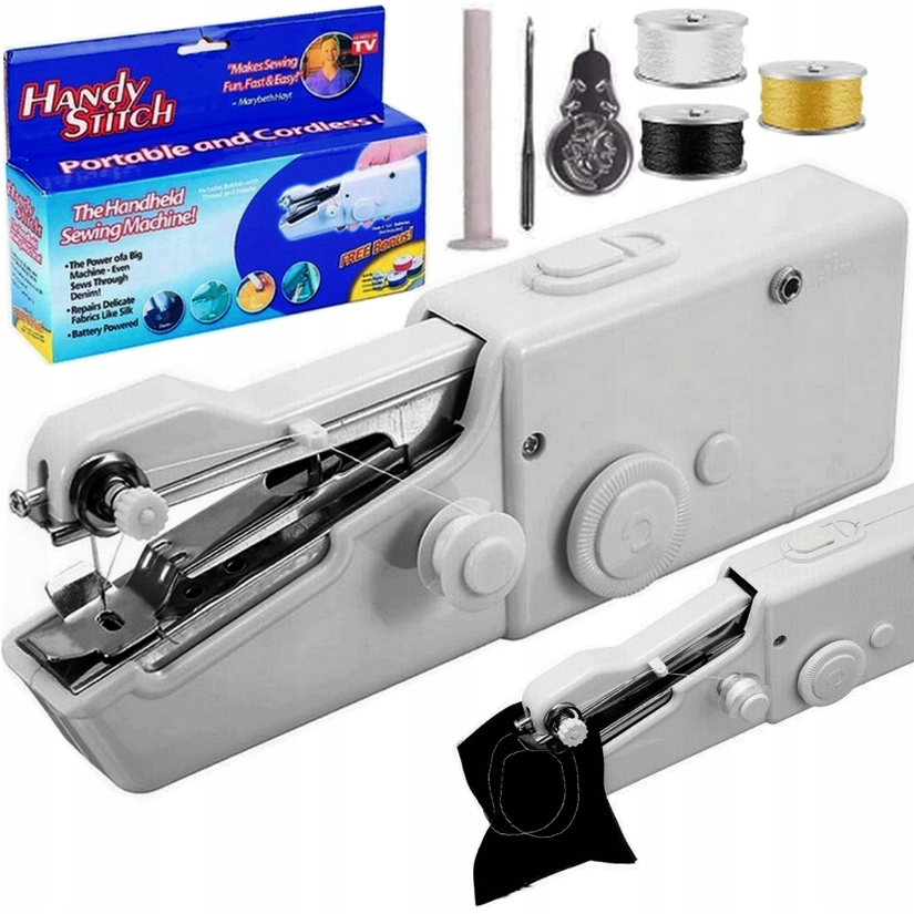 

Ręczna Mini Maszyna Do Szycia + Igła + 3x Nici