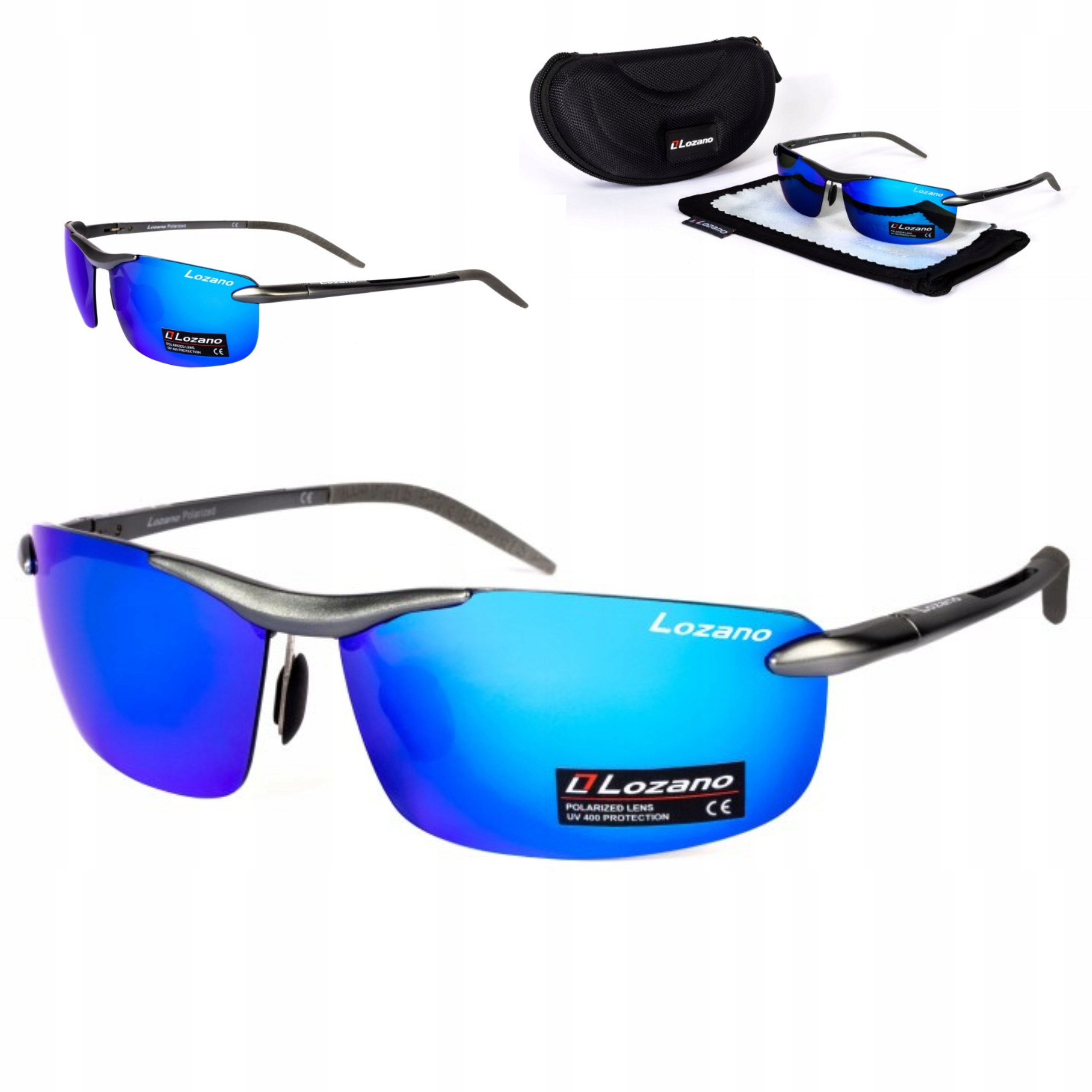 Pánské Sluneční Brýle S Polarizací, Modré Zrcadlovky UV400