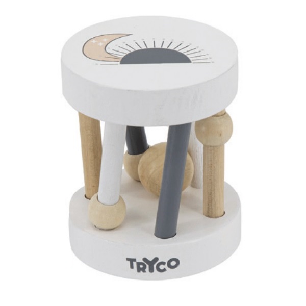 

Zabawki Drewniane Grzechotka Walec 12M+ 8CM Tryco