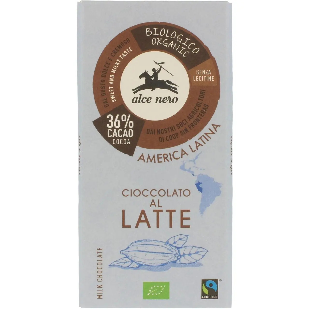 Čokoláda Mléčná Fair Trade Bio 100 g Alce Nero