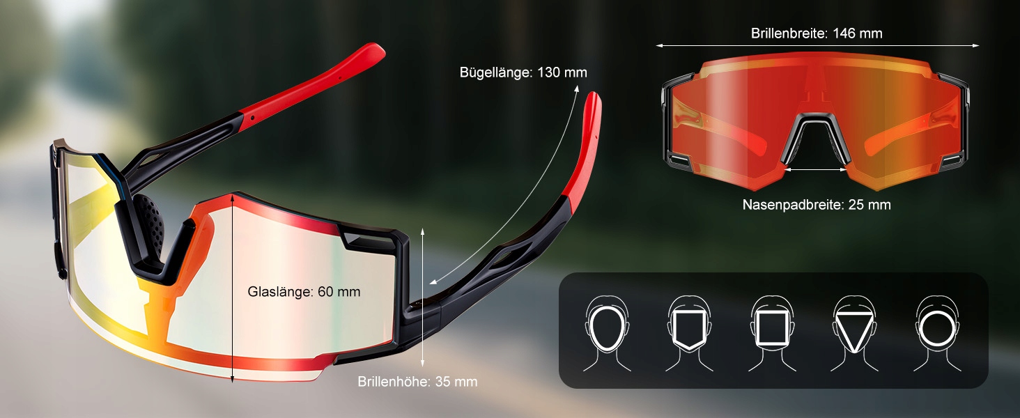 Fotochromowe okulary rowerowe męskie damskie Urbzue LP9011-1