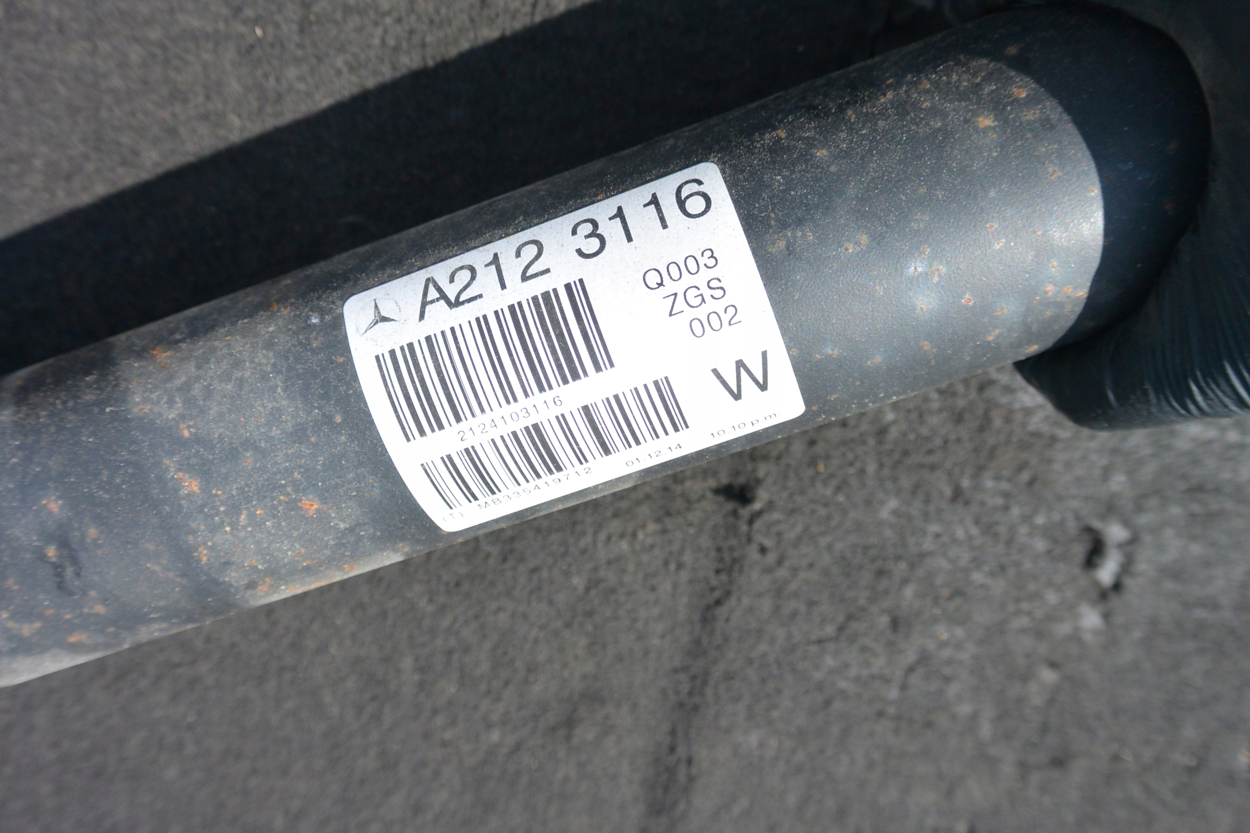 cardan rear part MERCEDES-BENZ E-KLASA W212 2.2 CDI