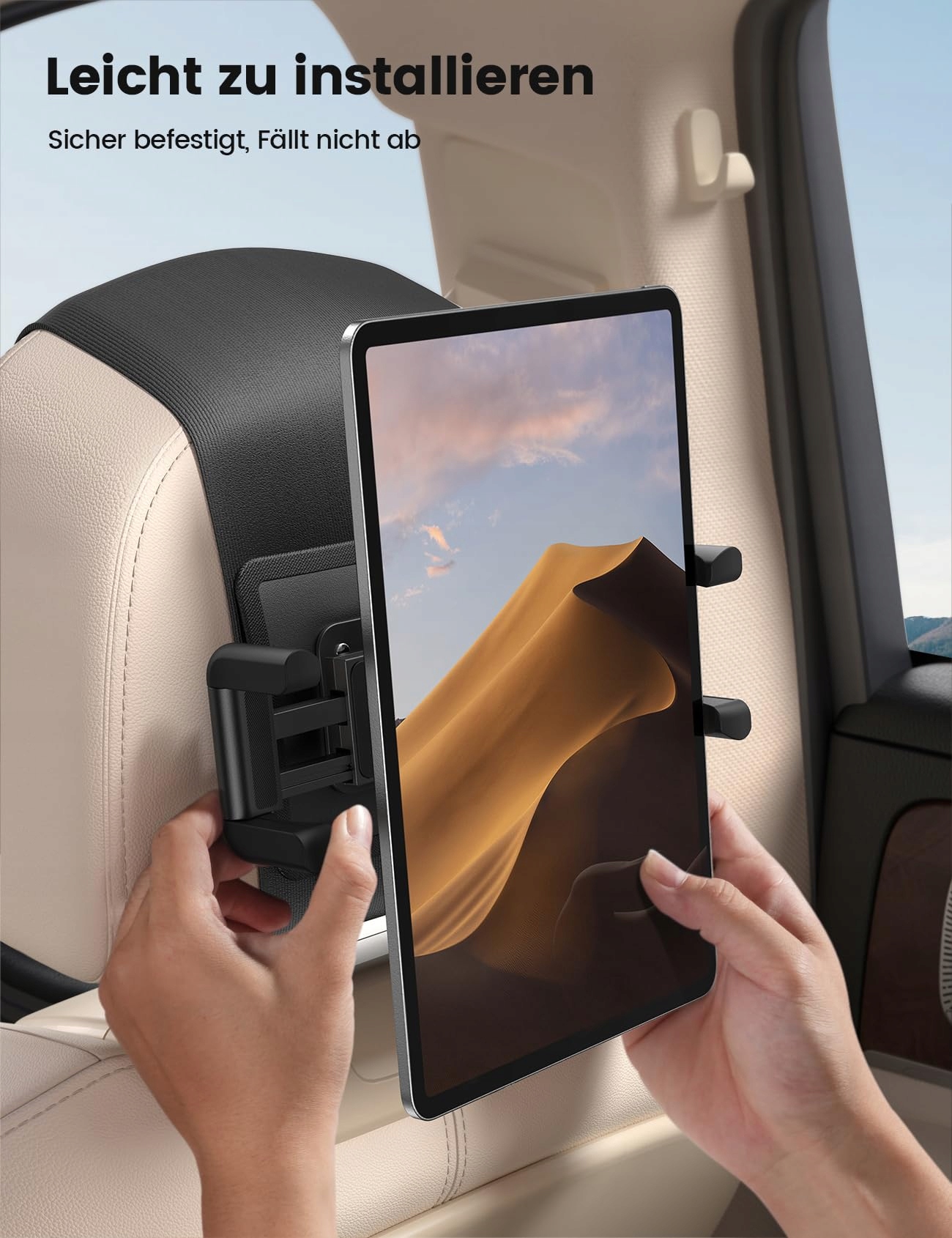 LAMICALL Uchwyt Samochodowy Na Tablet Do Zagłówka 360° Dla iPad Samsung — miniatura 5