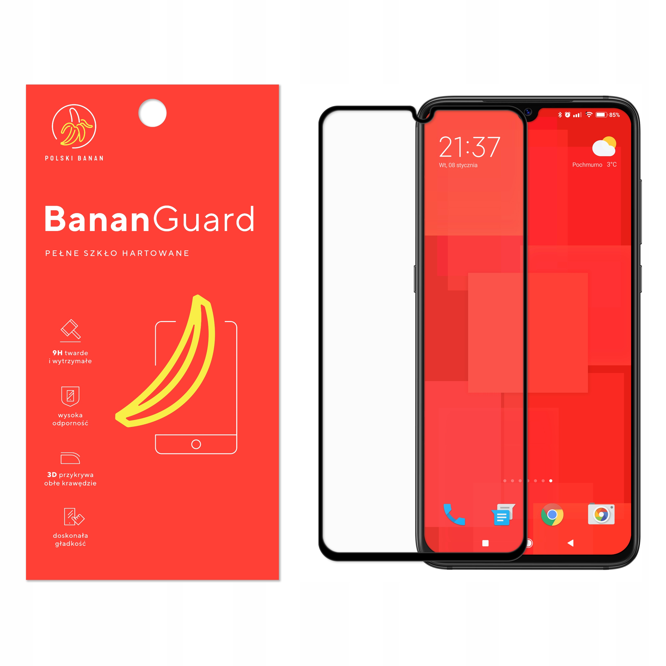 

Szkło Hartowane Polski Banan 3D do Xiaomi Mi9 Mi 9