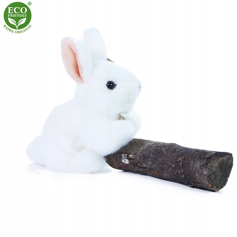 MASKOTKA BIAŁY KRÓLIK REALISTYCZNY ECO ZAJĄC 16cm Marka Rappa