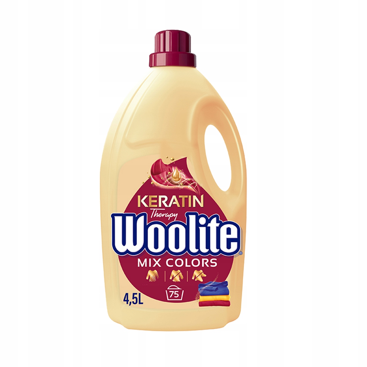 Levně Woolite Colour Keratin 4,5 l/75 praní