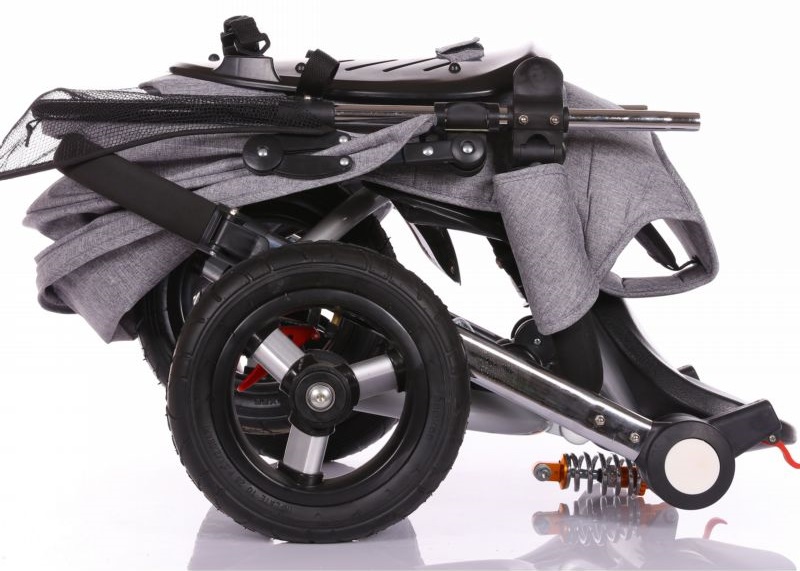 ROWEREK TRÓJKOŁOWY WÓZEK AMORTYZATOR POMPOWANY Kolor Fioletowy Szary