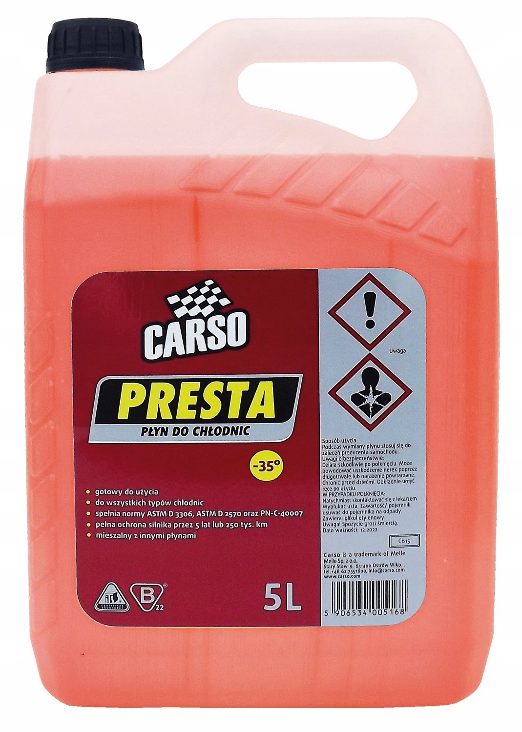 

K2 Carso Presta czerwony Płyn do chłodnic 5l