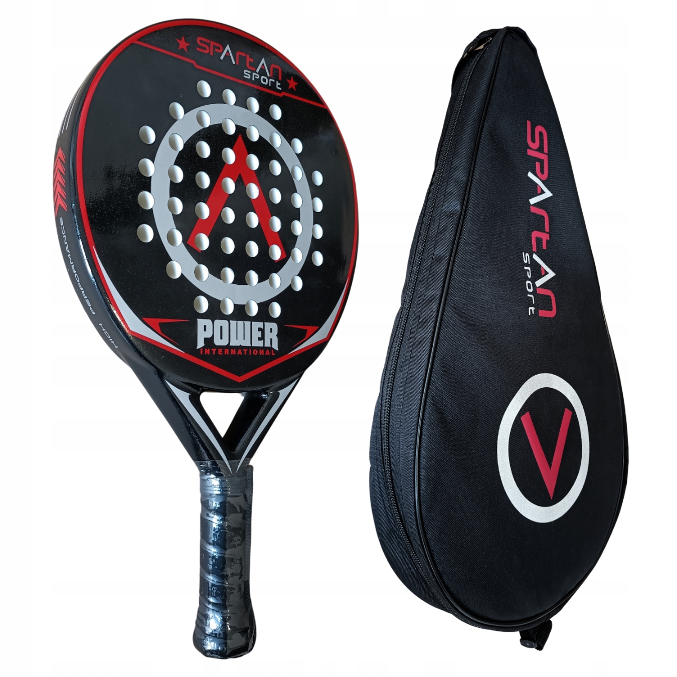 Sada Raketa Paletka pro Padla Obal Pevný Odolný Spartan Černá