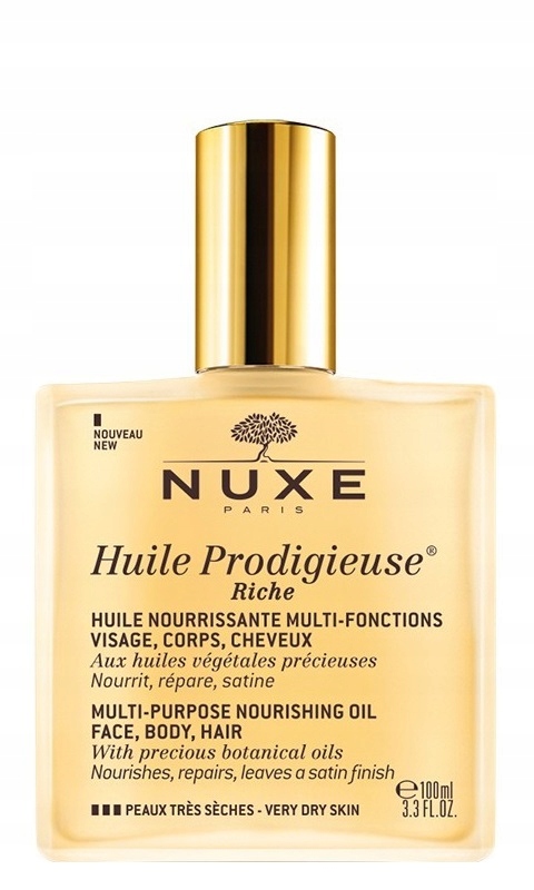 Nuxe Huile Prodigieuse Riche 100 ml suchy olejek do ciała, twarzy i włosów