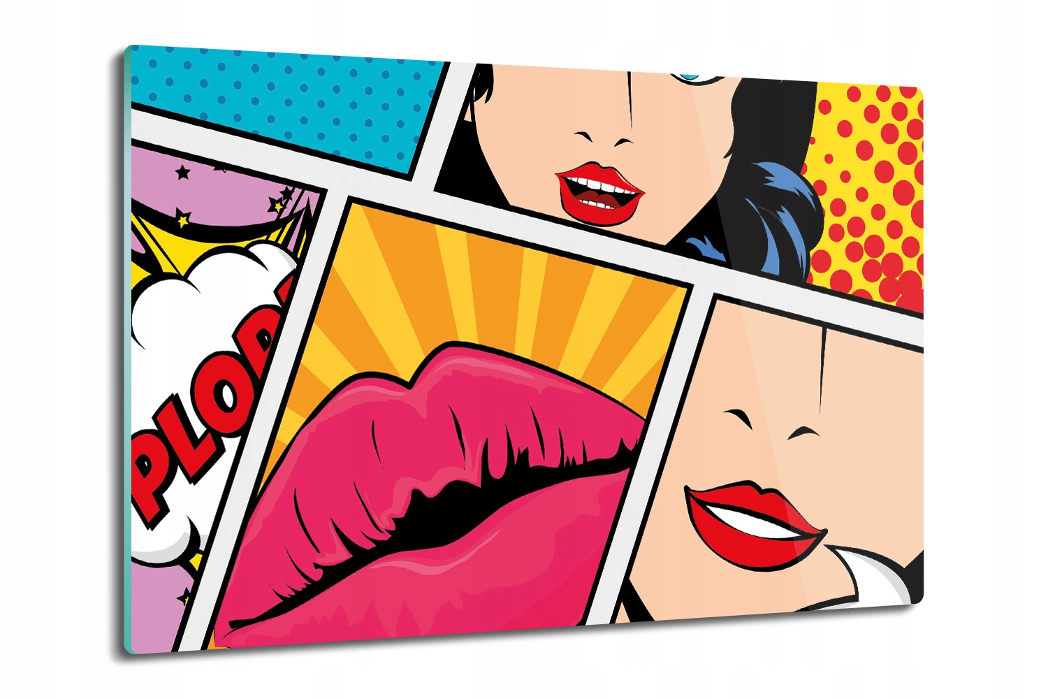deska na kuchyňskou linku Koláž styl pop art 80x52