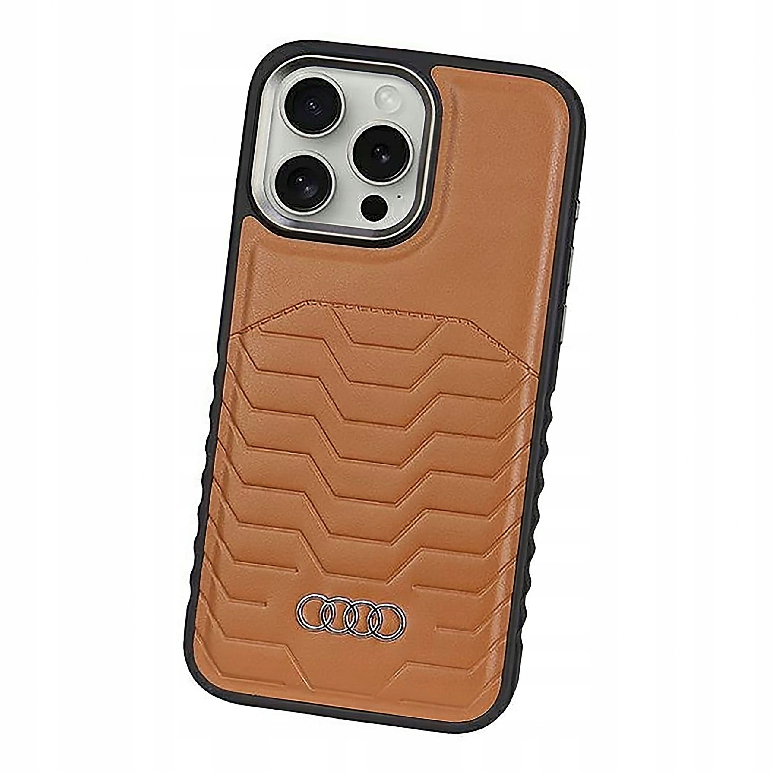 Plecki Etui Audi Synthetic Leather z MagSafe do iPhone 15 Pro Max