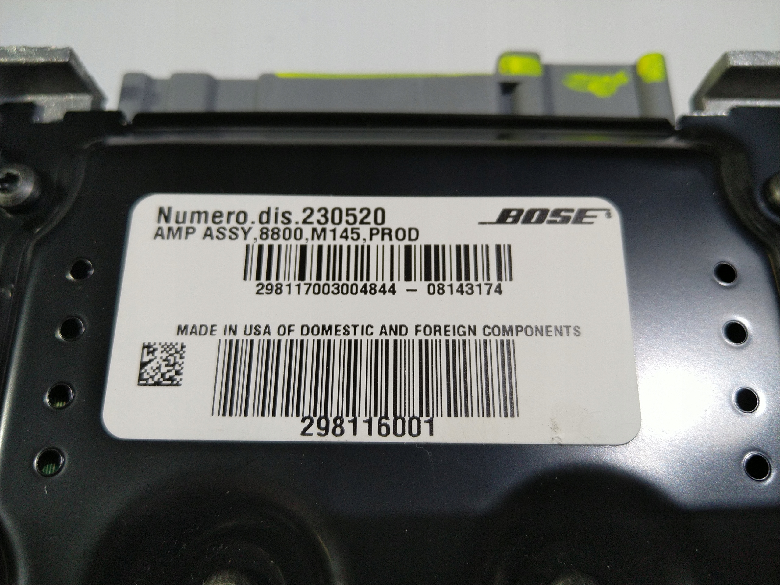 amplifier module audio BOSE Maserati GranTurismo 2008