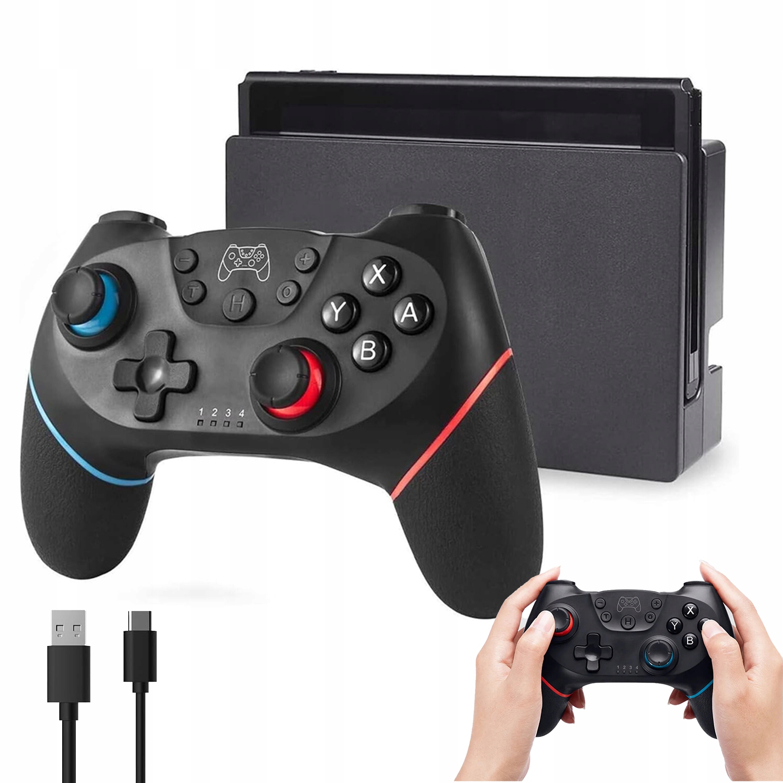 Pro Bezprzewodowy Kontroler Gier Switch Pro Bluetooth Z 6-OSIOWY Żyroskopem