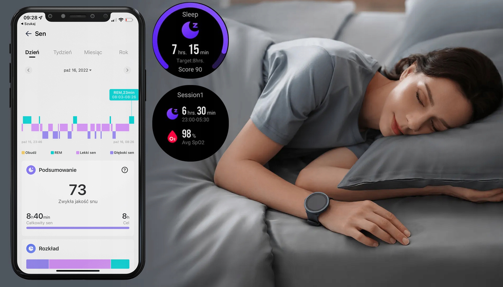 SMARTWATCH Maimo Watch R GPS ZEGAREK 70mai ZŁOTY Transmisja danych brak