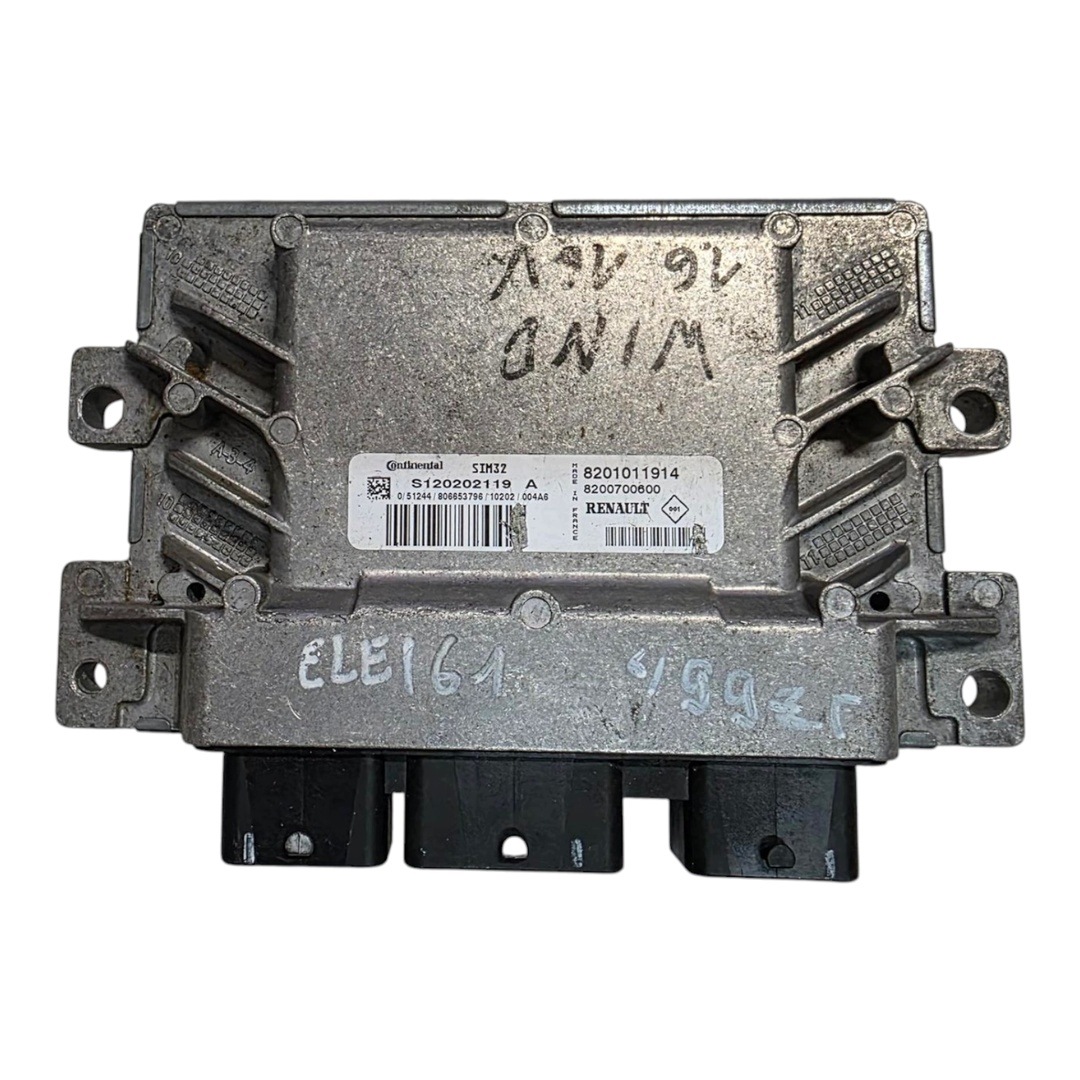 control unit computer of the engine RENAULT CLIO III WIND 1.6 16V 8201011914