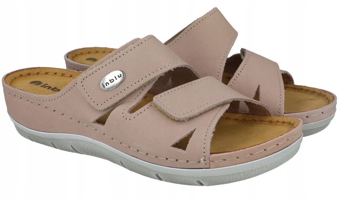 Inblu OE-01GU nazouváky z kůže, pohodlné letní boty R39