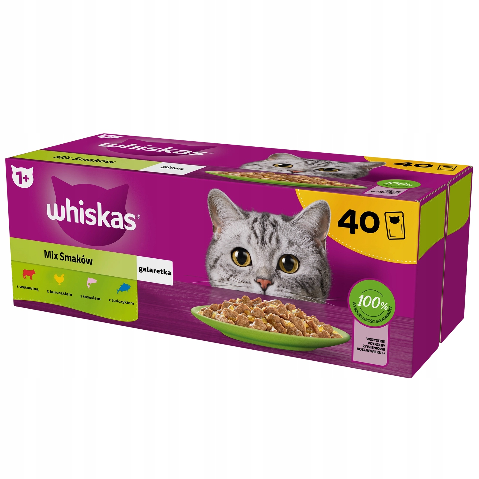 Levně Whiskas Adult sáčky 40 x 85 g Mix Chutí Mokré Krmivo Pro Kočky
