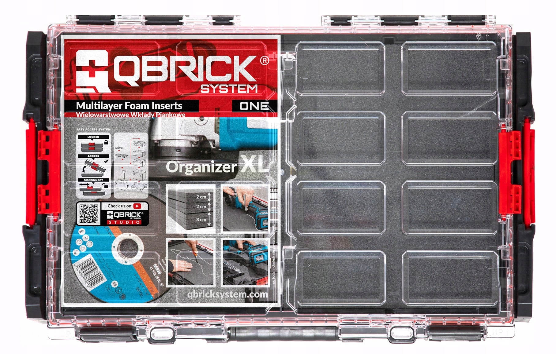 Qbrick System One Organizer XL 2.0 Vložky z vícevrstvé pěny