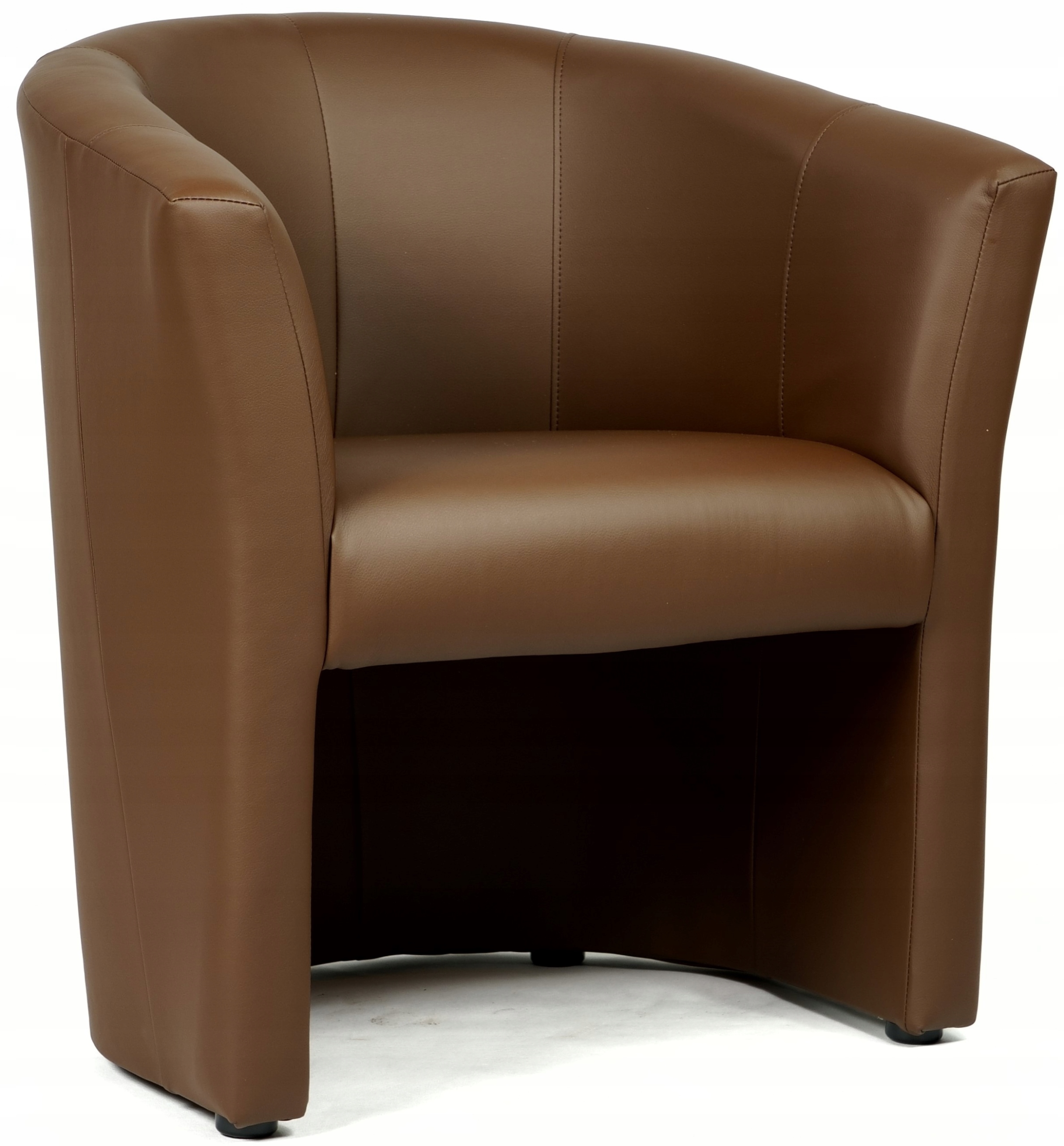 Křeslo do čekárny Kancelář kadeřníka Hotelu Salonu Cafe Ekokůže Hnědá