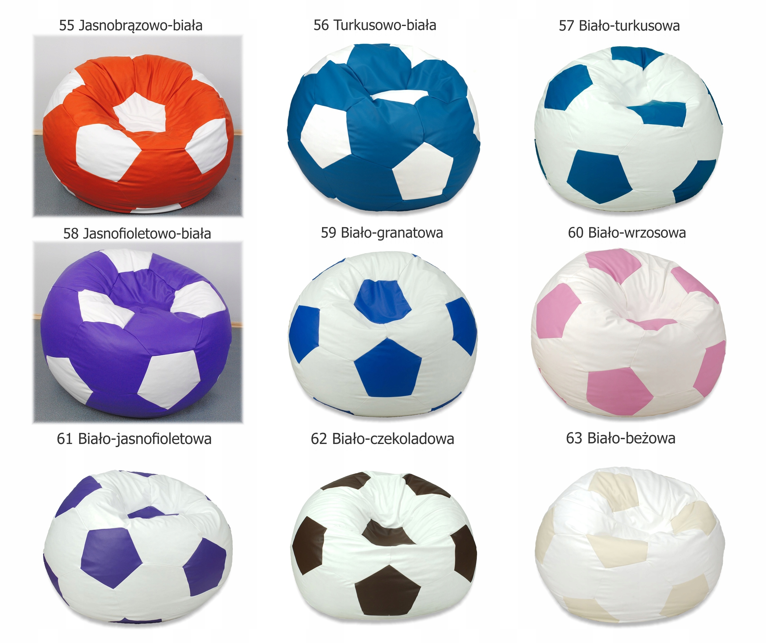 WYGODNA PUFA EGATO, FOOTBALL SAKO, GWARANCJA 80cm Kod producenta P300