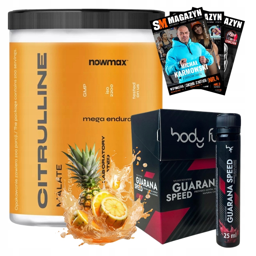 nowmax CITRULLINE MALATE 500 g CYTRULINA JABŁCZAN AMINOKWASY SIŁA