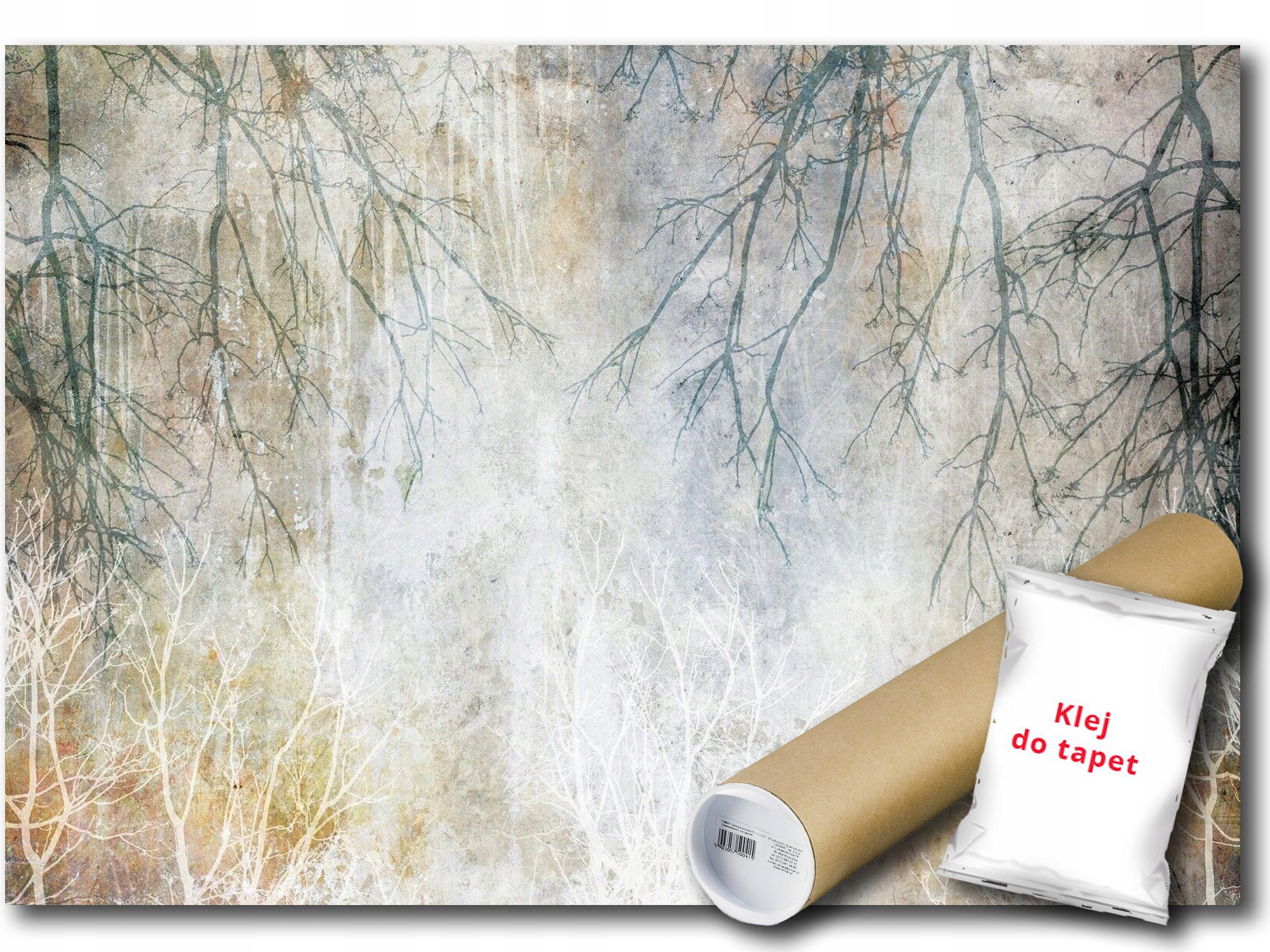 Fototapeta Flizelina Beton Větvičky Dřevo 416x290