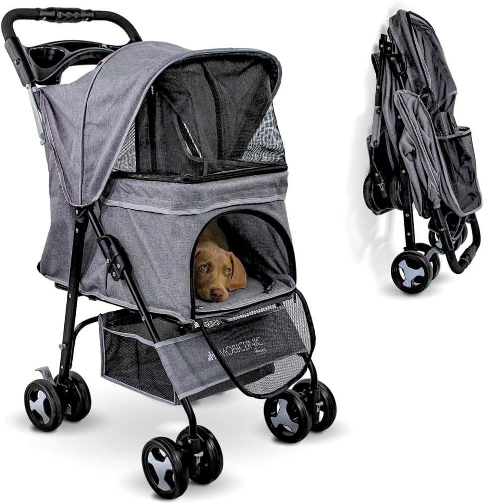 Wózek dla zwierząt Mobiclinic Pets do 15 kg- 50 x 101 x 53 cm