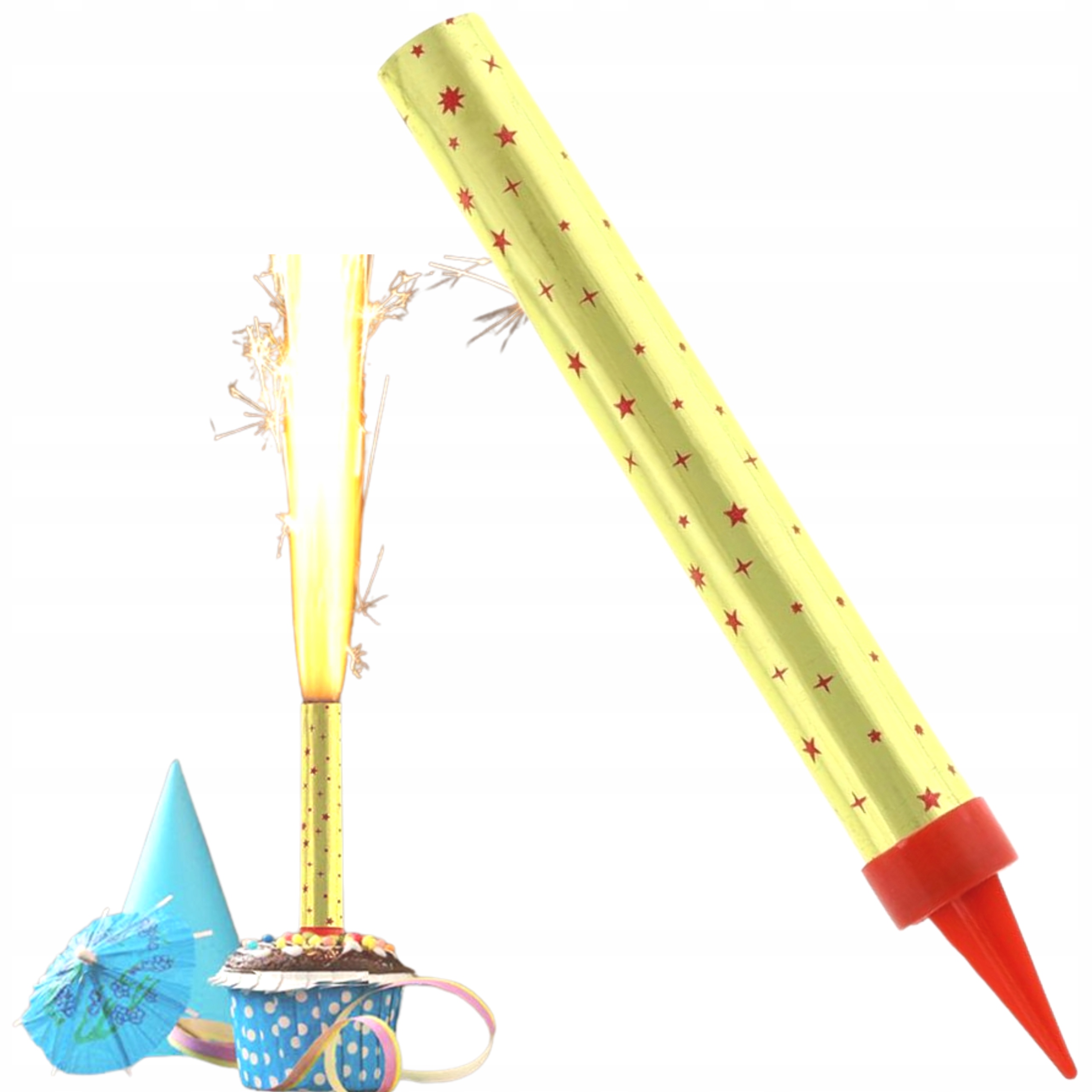 Fontanna tortowa raca na tort urodziny 1 sztuka 12 cm Urodziny Komunia