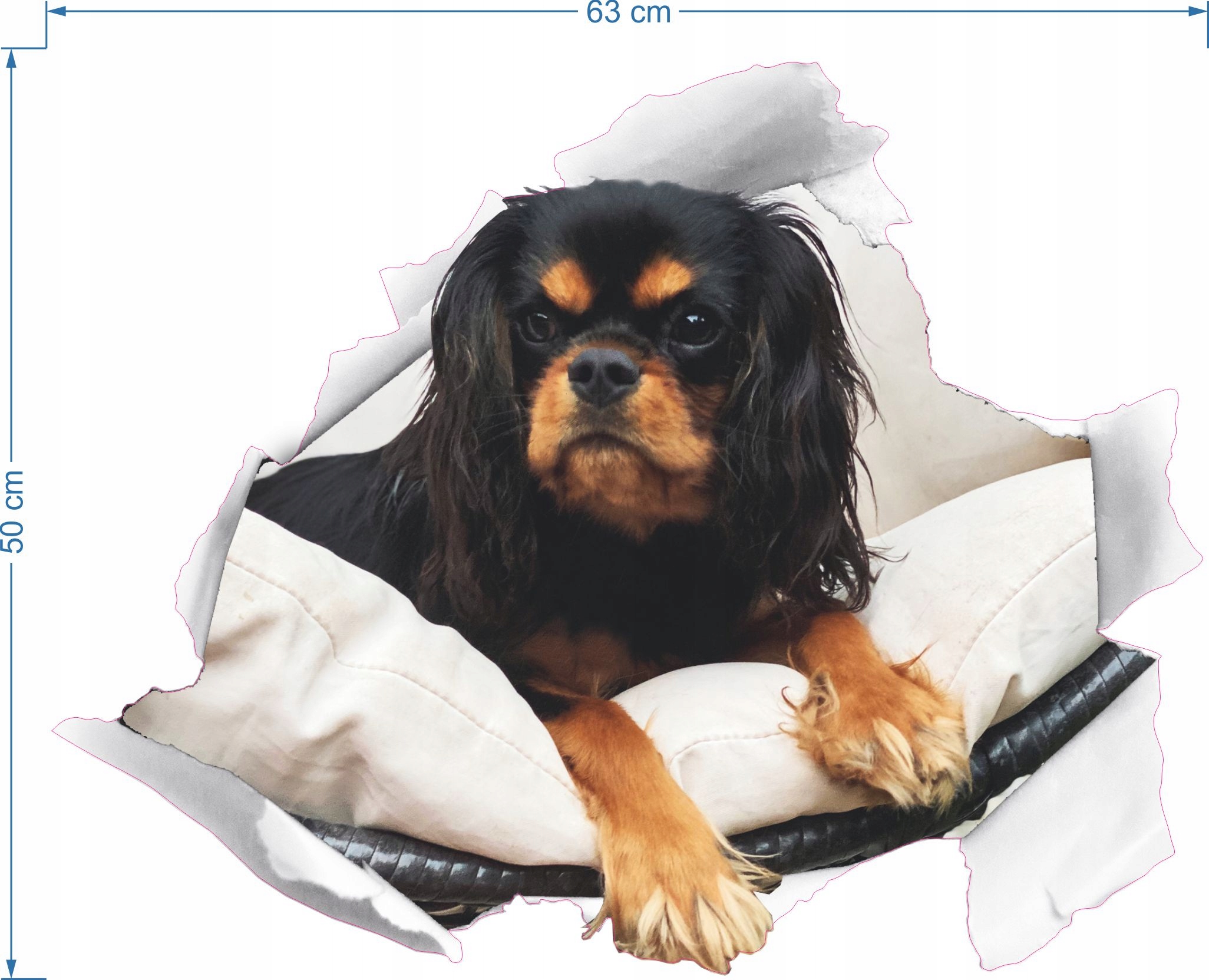 Naklejka 3D SZCZENIAK PIESEK w dziurze Bohater Inny