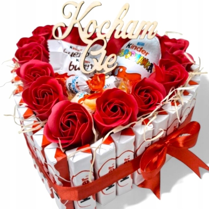 Pomysł dla niej dla dziewczyny żony box kinder zestaw 20 cm