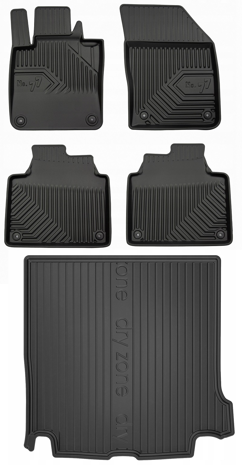 Set 77 Gumové rohože a rohože Volvo V90 2 od roku 2016