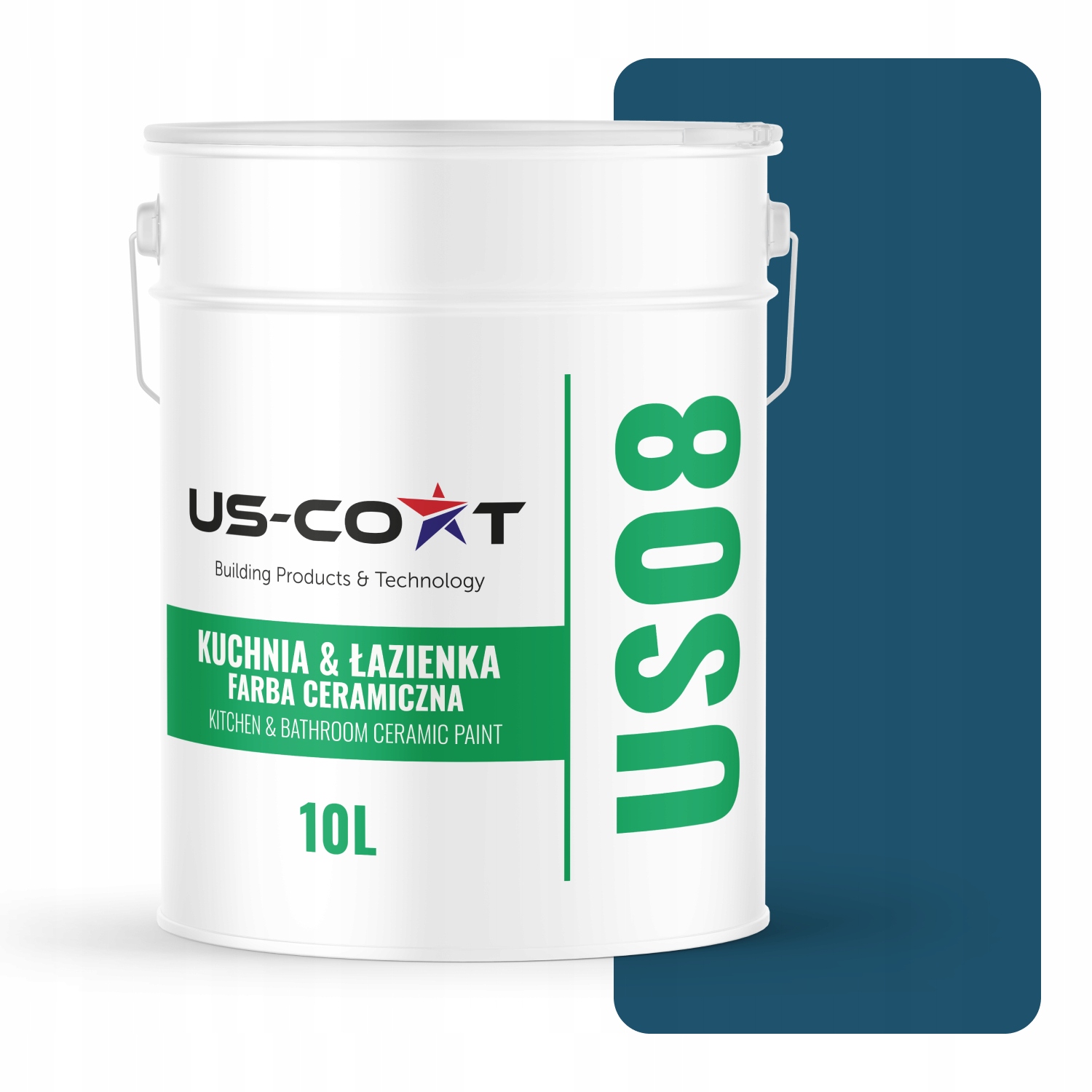 Keramická Farba Kuchyňa Kúpeľňa Modrá H0508 Hlboká Matná 10 L Nástenná