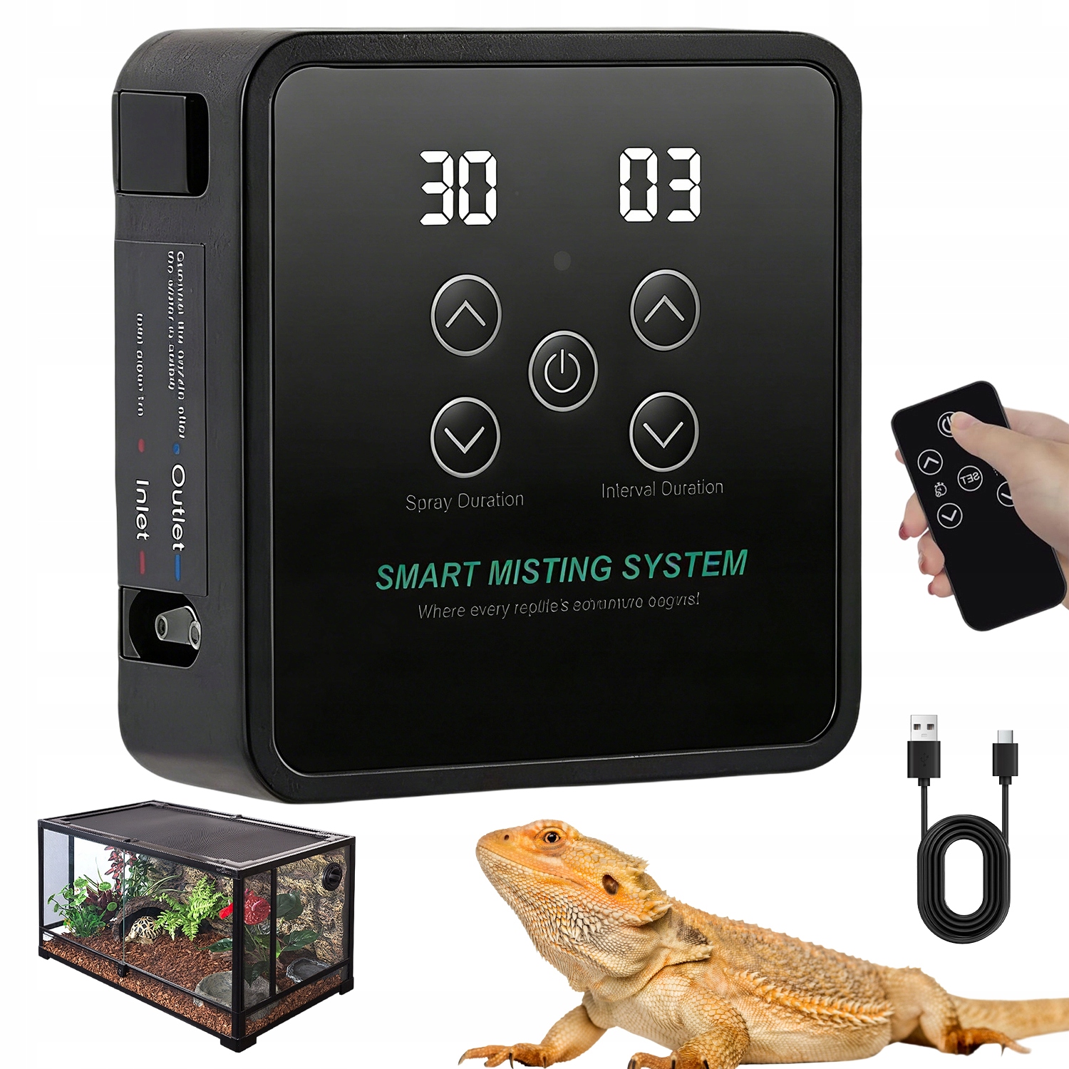 Inteligentní Zvlhčovač Vzduchu Pro Plazy Pro Chameleony A Hadí Ještěrky
