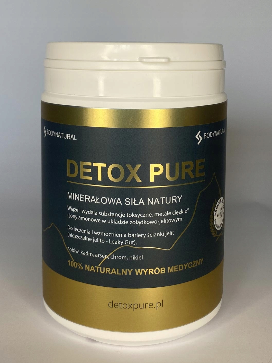 Zeolit Detox Pure detoks oczyszczanie proszek Bodynatural 400 g