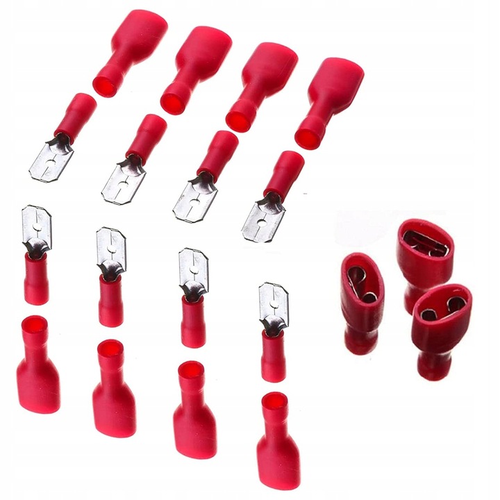 Złącze Zaciski Zaciskowe Okablowania Elektrycznego 100szt CZERWONY Producent Inna