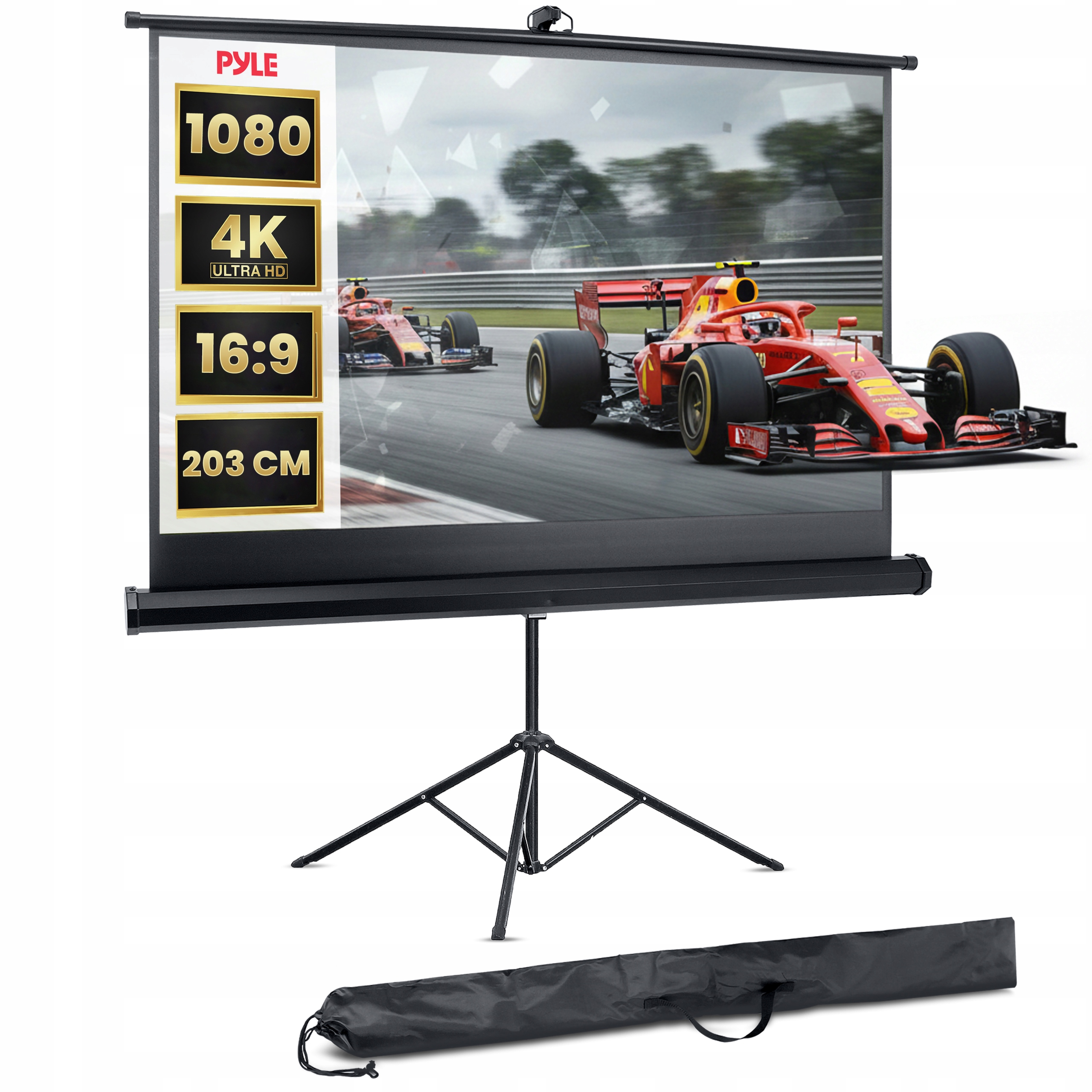 Ekran projekcyjny Pyle przenośny 60 cali matowy roll-up