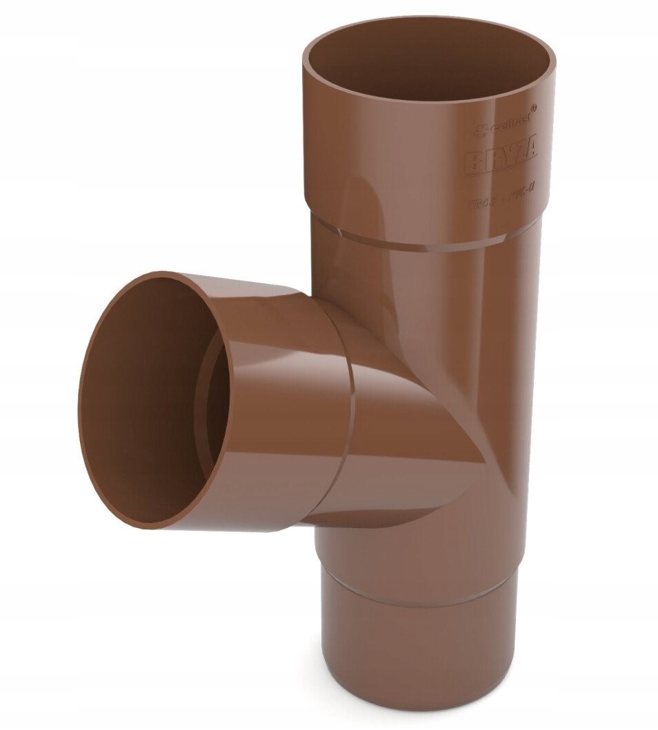 

Bryza Trójnik rury spustowej 63 mm rynna Brąz