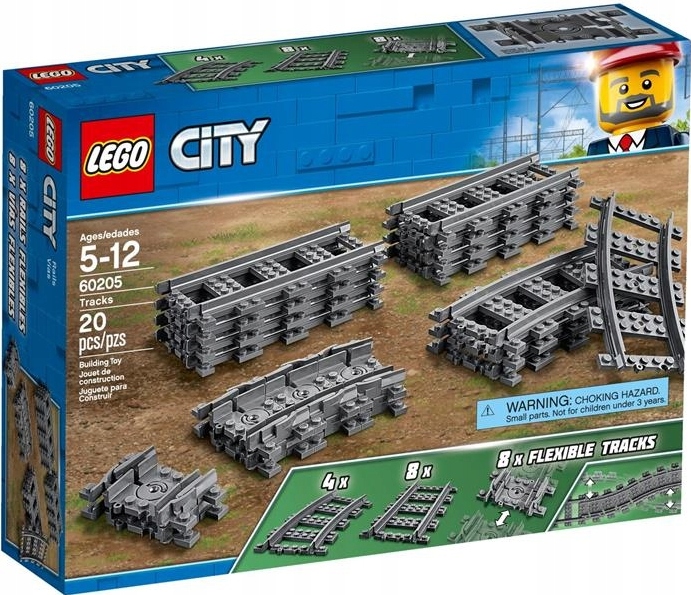 Zestaw Lego City Tory kolejowe 60205 katalog Lego