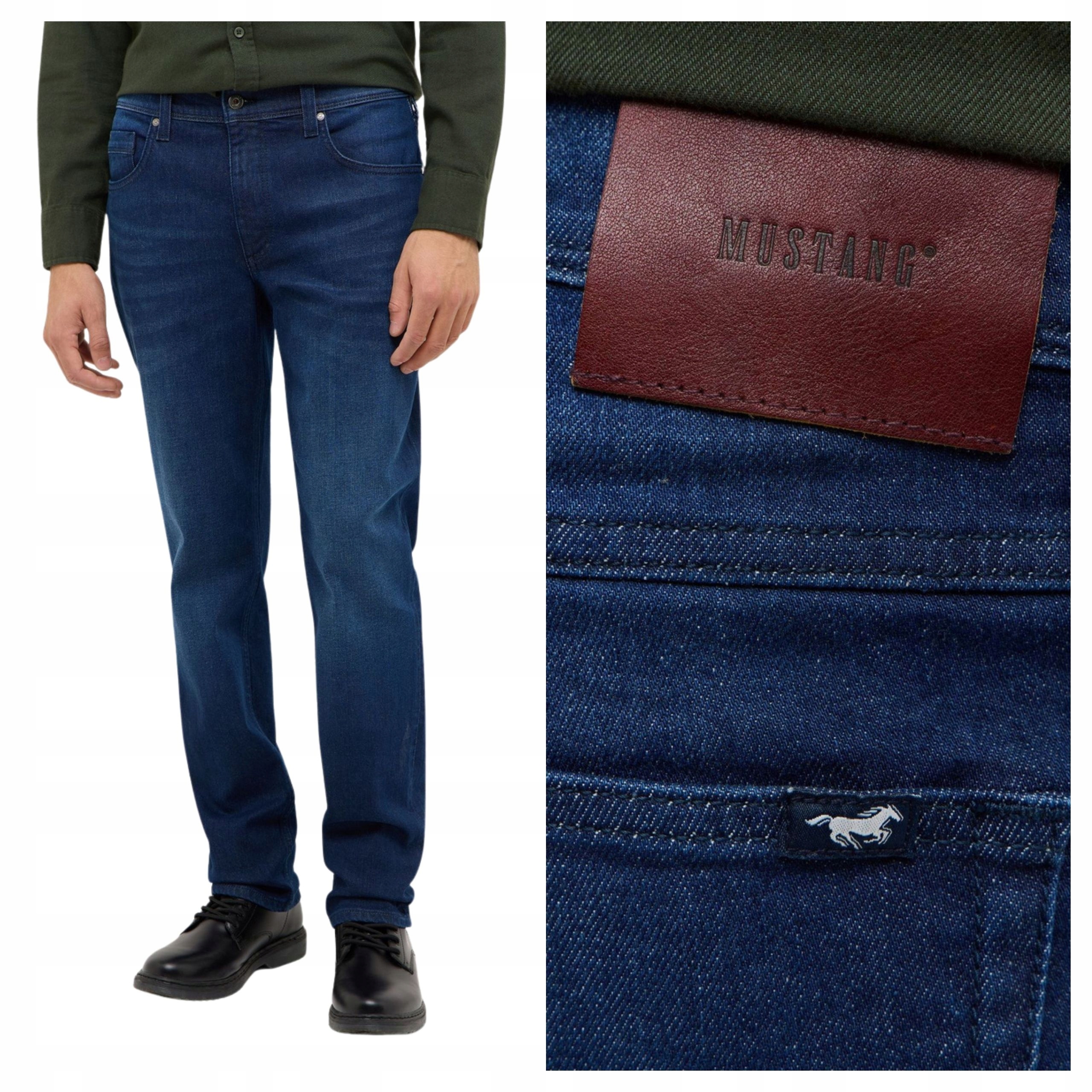 Pánské kalhoty Mustang Washington Straight Denim Blue Modré W35 L32