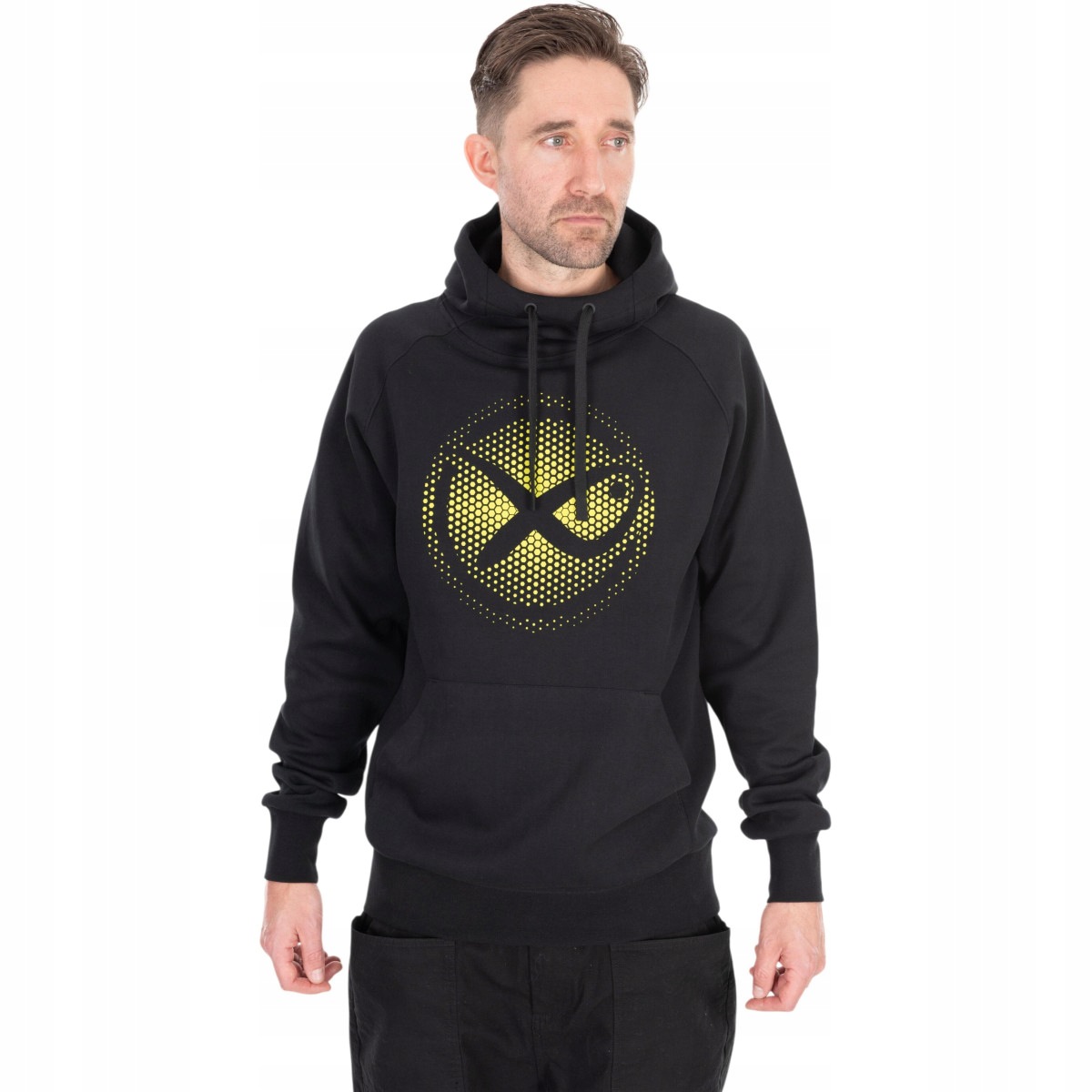 Bluza Matrix Large Fade Logo Hoody Black/Lime Roz. L GPR495