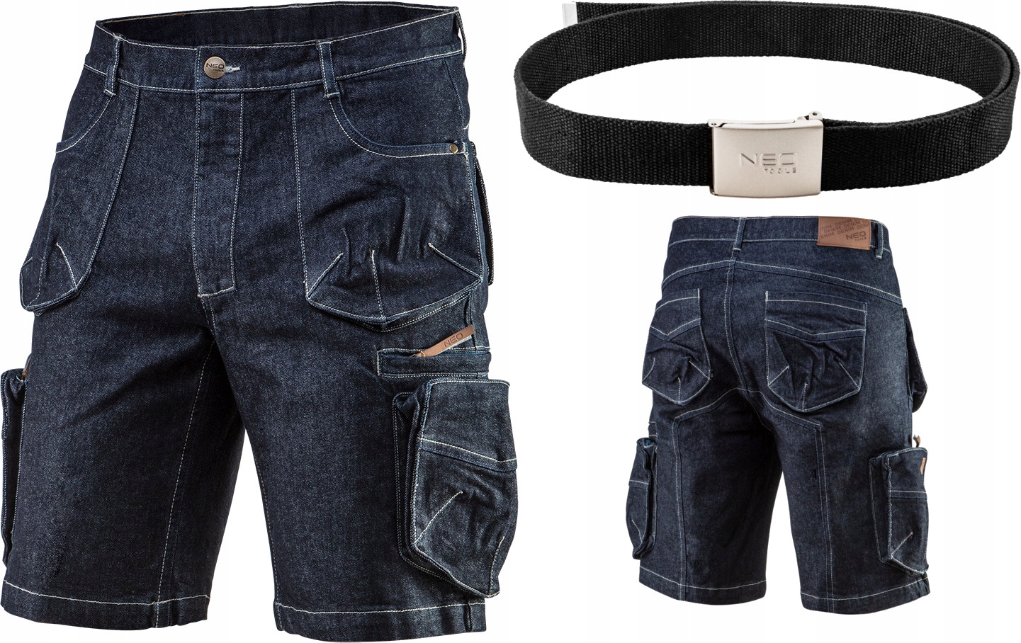

Neo Krótkie Spodenki robocze Jeans r. L/52 Pasek