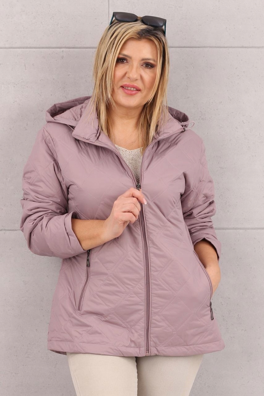 PIKOWANA PRZEJŚCIOWA LUŹNA KURTKA DAMSKA Z KAPTUREM PIKOWANA ROZMIARY Płeć kobieta