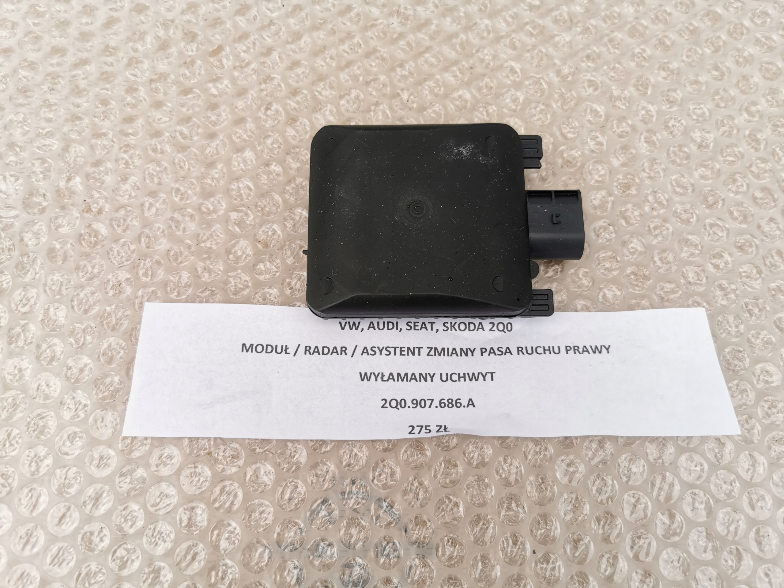 VW AUDI SEAT SKODA 2Q0 MODUŁ RADAR ASYSTENT ZMIANY PASA RUCHU 2Q0907686A