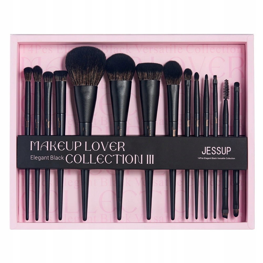 Jessup Matte Black Versatile Brush sada štětců na líčení 14ks T336