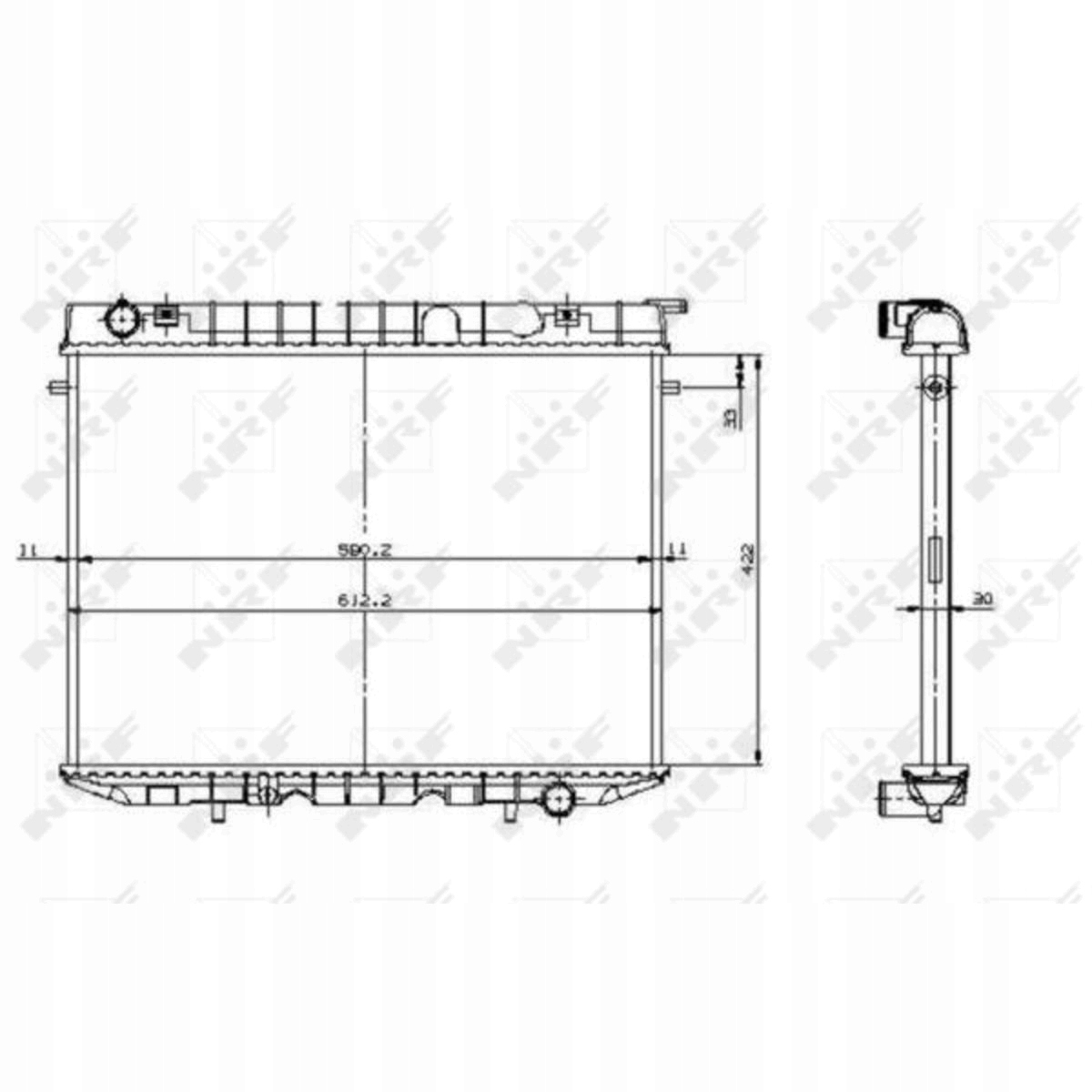 CHŁODNICA OPEL FRONTERA A 92- . VAUXHALL FRONTERA A 92-