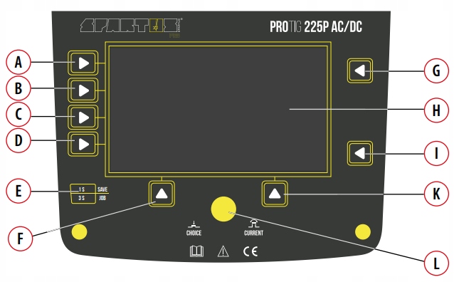 SPAWARKA SPARTUS PRO TIG 225P PULS AC/DC ZESTAW Długość kabla masowego 300 cm